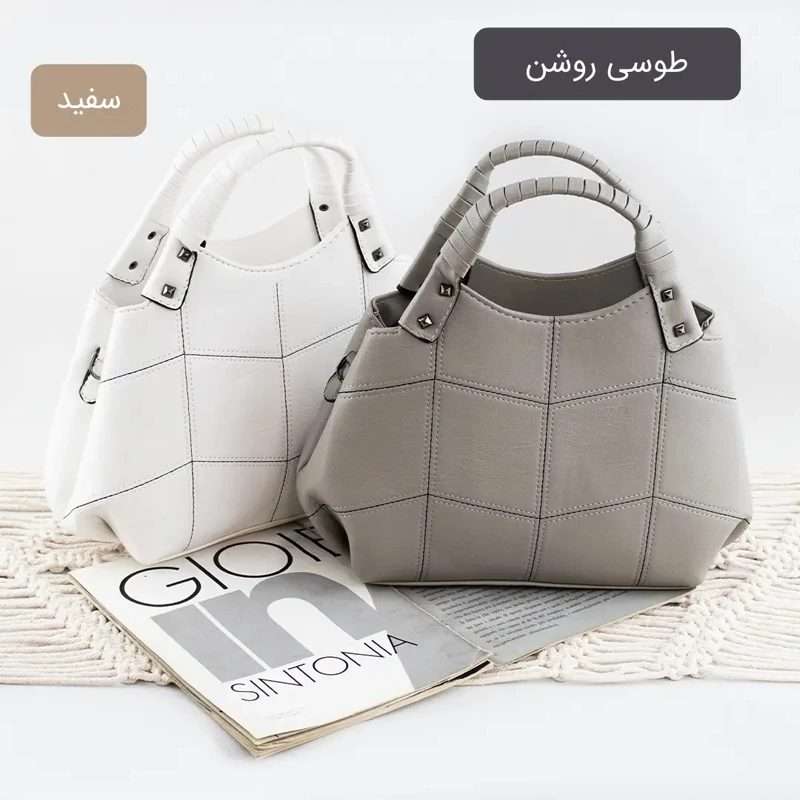 کیف زنانه کد 5504 طوسی روشن