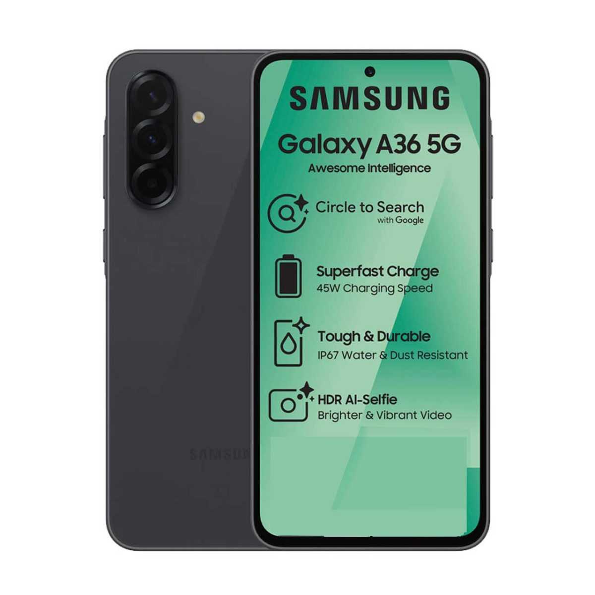 گوشی موبایل سامسونگ مدل Galaxy A36 ظرفیت حافظه  256 گیگابایت و رم 8 گیگابایت - ویتنام رنگ مشکی 